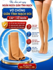 Vớ Chống Giãn Tĩnh Mạch Đùi/Gối Cấp 1 hở ngón - Hỗ Trợ Phòng Ngừa Và Cải Thiện Tình Trạng Giãn Tĩnh Mạch Chi Dưới - MN-V