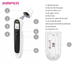 Nhiệt kế điện tử hồng ngoại đo trán và tai Jumper JPD-FR302
