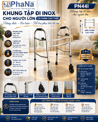 PN44I - Khung đi inox cho người lớn