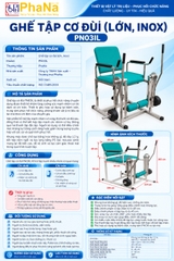 PN03IL - Ghế Tập Cơ Đùi (Lớn, Inox)