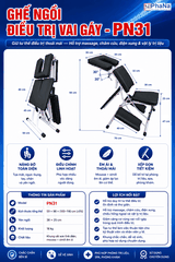 PN31 - Ghế ngồi điều trị vùng vai gáy