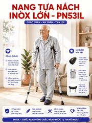 PN53IL - Nạng tựa nách inox lớn
