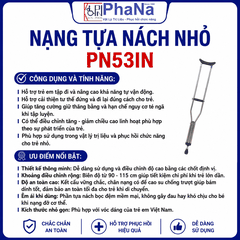 PN53IN - Nạng tựa nách nhỏ - inox