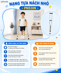 PN53IN - Nạng tựa nách nhỏ - inox