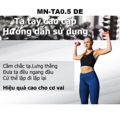 Tạ tay 0,5kg (sắt bọc nhựa) MN-TA0.5 DE