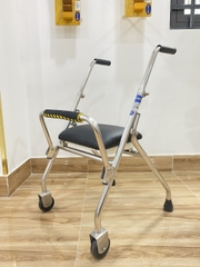 PN42IN -Khung tập đi inox có chỗ ngồi cho trẻ em
