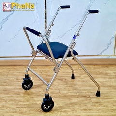 PN42IL - Khung đi inox có chỗ ngồi cho người lớn