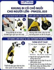 Khung đi có chỗ ngồi cho người lớn - PN42SL.81