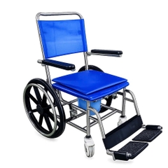 Ghế vệ sinh inox có bánh xe  (Mẫu mới bánh xe lớn)- PN64.16