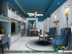 Thiết kế nội thất Chung cư Eco Green City với gam mầu tươi mát phòng khách