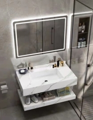 Bộ bàn đá 2 tầng KW 8882 (ko gương)