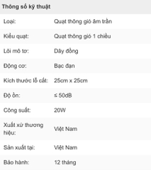 Quạt hút âm trần Nanoco NFV2521