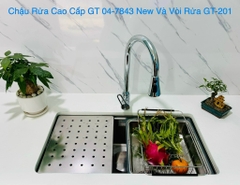 Chậu rửa bát Gento GT04-7843 New inox chống xước
