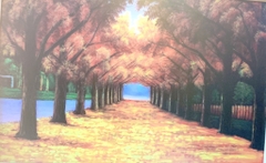 đèn tranh led cảnh hàng cây W7112 (h/a)