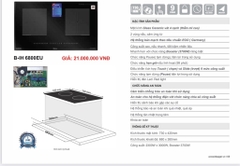 Bếp điện từ Blueger IH6800EU, kính schott,mâm EGO,2300Wx3000W, booster 3700W, hàng xuất châu âu