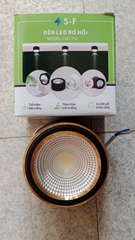 đèn ống bơ led viền vàng (đen nổi mới) 90/7WN đổi 3 màu