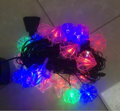 Nháy led khía kim cương C16-3 hoa màu trắng nháy đủ màu  (t/h)