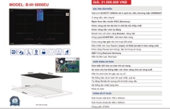 Bếp điện từ Blueger IH6800EU, kính schott,mâm EGO,2300Wx3000W, booster 3700W, hàng xuất châu âu