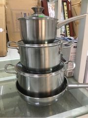 Bộ nồi inox 304 Benny 5 đáy 4 món SCW7001