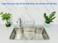 Chậu rửa bát Gento GT04-7848 smart inox chống xước