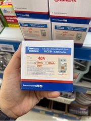 Attomat SINO(chống giật) cài MCB LS68N/C2040/2P 40A/30MA SINO chống giật đỏ cam