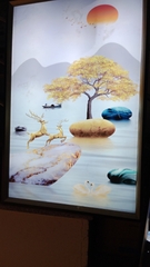 đèn tranh led cảnh hươu  W7142 (h/a)