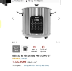 Nồi áp suất đa năng Shap KN-MC90V-ST