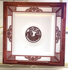 đèn ốp trần led mâm gỗ 501/500 (h/a)