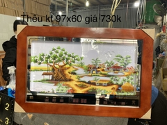 Đồng hồ Hoa Linh lịch vạn niênTranh Thêu đại