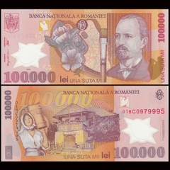 100000 lei Romania 2001