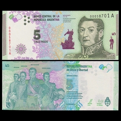5 pesos Argentina 2015