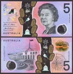 5 dollars Australia 2016 polymer