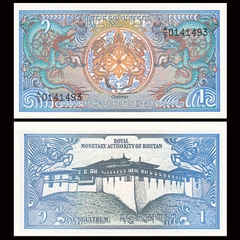 1 ngultrum Bhutan 1986