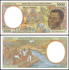 1000 francs Central African States 2000