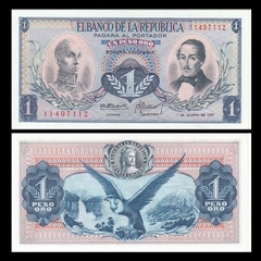 1 peso Colombia 1973
