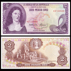 2 pesos Colombia 1976