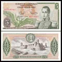 5 pesos Colombia 1984