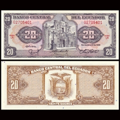 20 sucres Ecuador 1988