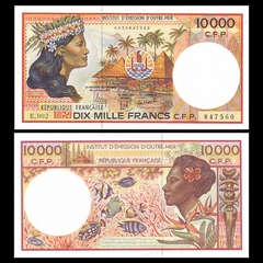 10000 francs French Pacific Territories 1985