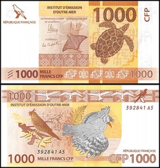 1000 francs French Pacific Territories 2014