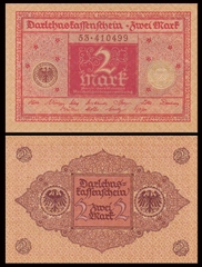 2 mark Germany 1920 đỏ