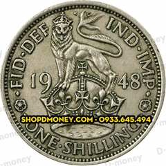 Xu 1 shilling George VI sư tử 4 chân 1947 -1951