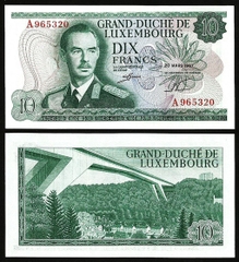 10 francs Luxembourg 1967