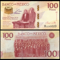 100 pesos Mexico 2017 kỉ niệm 100 năm hiến pháp Mexico