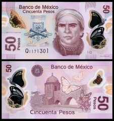 50 pesos Mexico 2015 polymer