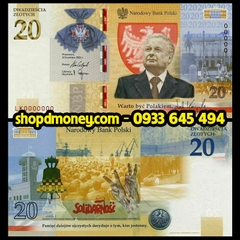 20 zlotych Poland 2021 kỉ niệm tổng thống Lech Aleksander Kaczyński 2021