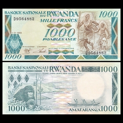 100 francs Rwanda 1988