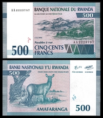 500 francs Rwanda 1994