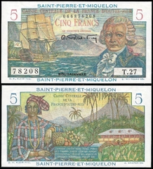 5 francs Saint Pierre & Miquelon 1950