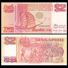 2 dollars Singapore 1990